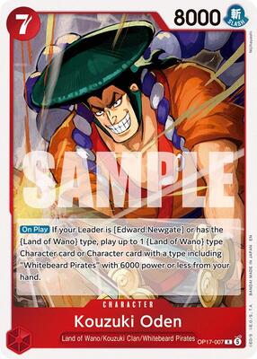 Kouzuki Oden card from The World's Strongest Warriors