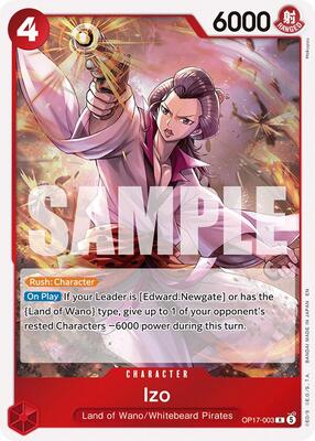 Izo card from The World's Strongest Warriors