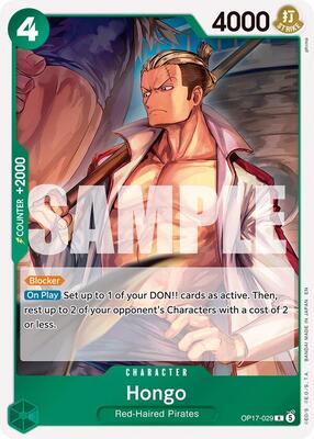 Hongo card from The World's Strongest Warriors