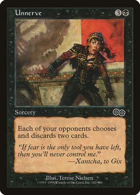 Unnerve card from Urza's Saga
