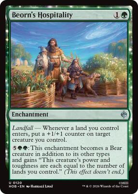 Beorn's Hospitality card from The Hobbit
