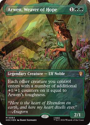 Arwen, Weaver of Hope (Borderless) (Surge Foil) card from The Hobbit: Eternal-Legal