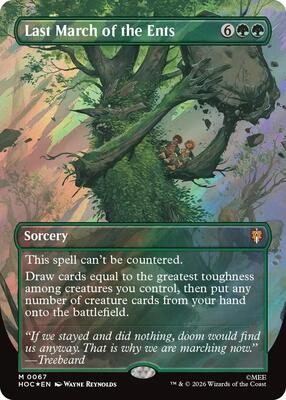 Last March of the Ents (Borderless) (Surge Foil) card from The Hobbit: Eternal-Legal