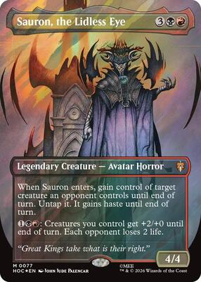 Sauron, the Lidless Eye (Borderless) (Surge Foil) card from The Hobbit: Eternal-Legal