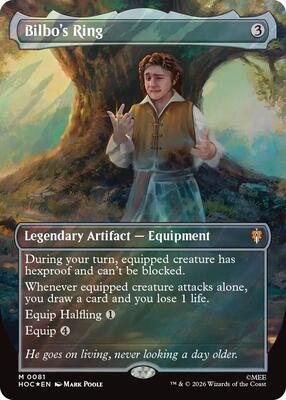Bilbo's Ring (Borderless) (Surge Foil) card from The Hobbit: Eternal-Legal