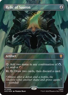 Relic of Sauron (Borderless) (Surge Foil) card from The Hobbit: Eternal-Legal