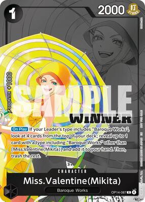 Miss.Valentine(Mikita) (Winner Pack 2026 Vol. 3) card from One Piece Promotion Cards