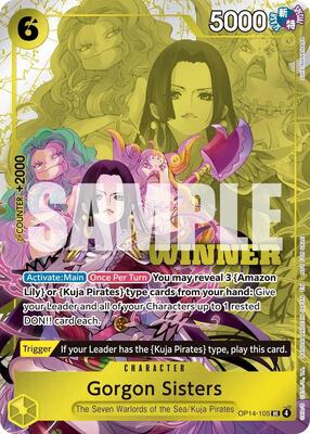 Gorgon Sisters (Winner Pack 2026 Vol. 3) card from One Piece Promotion Cards