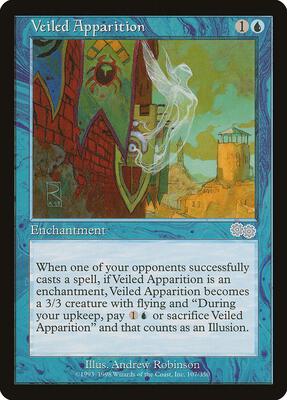 Veiled Apparition card from Urza's Saga