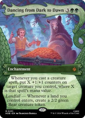 Dancing from Dark to Dawn (Showcase) card from The Hobbit
