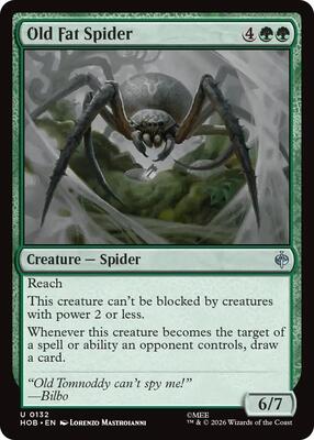 Old Fat Spider card from The Hobbit