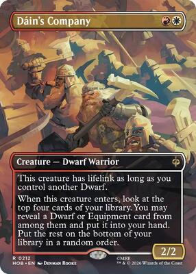 Dain's Company (Borderless) card from The Hobbit
