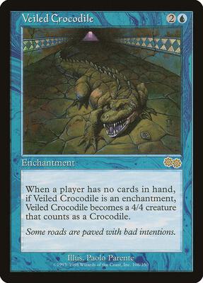 Veiled Crocodile card from Urza's Saga