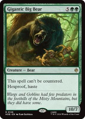 Gigantic Big Bear card from The Hobbit