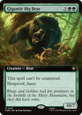 Gigantic Big Bear (Extended Art) card from The Hobbit