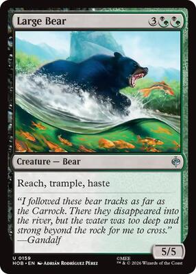 Large Bear card from The Hobbit