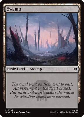 Swamp (0191) card from The Hobbit