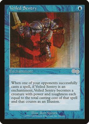 Veiled Sentry card from Urza's Saga