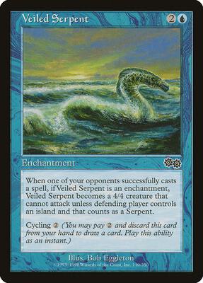 Veiled Serpent card from Urza's Saga
