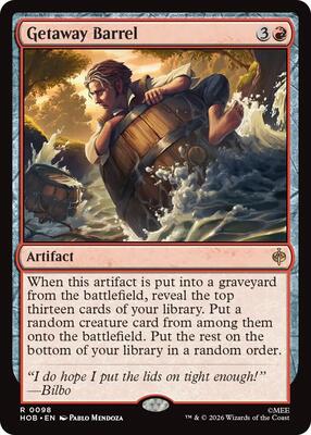Getaway Barrel card from The Hobbit