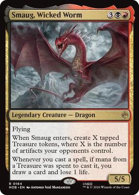 Smaug, Wicked Worm card from The Hobbit