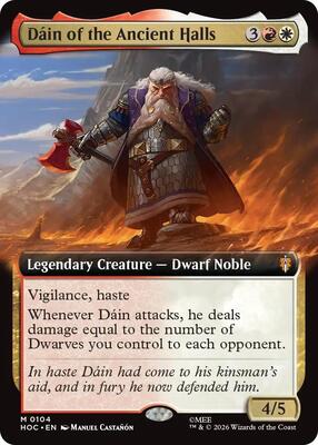 Dain of the Ancient Halls (Extended Art) card from The Hobbit: Eternal-Legal