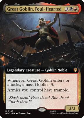 Great Goblin, Foul-Hearted (Extended Art) card from The Hobbit: Eternal-Legal