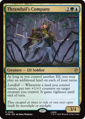 Thranduil's Company card from The Hobbit