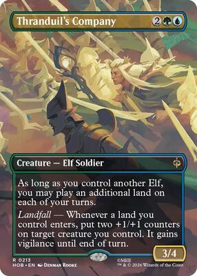 Thranduil's Company (Borderless) card from The Hobbit