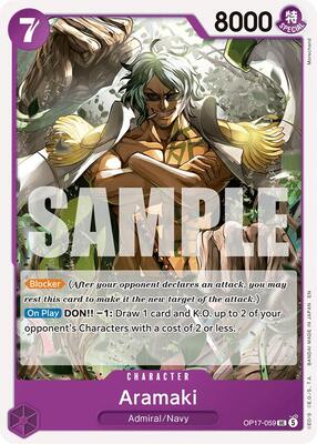 Aramaki card from The World's Strongest Warriors