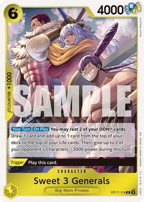 Sweet 3 Generals card from The World's Strongest Warriors