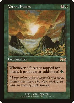 Vernal Bloom card from Urza's Saga