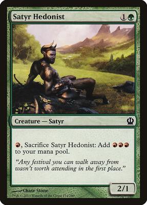 Satyr Hedonist card from Theros