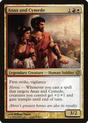 Anax and Cymede card from Duel Decks: Heroes vs. Monsters