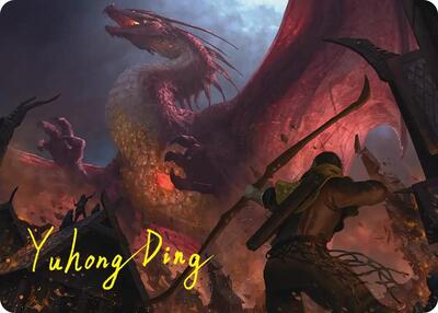 Magnificent End Art Card (Gold-Stamped Signature) card from Art Series: The Hobbit