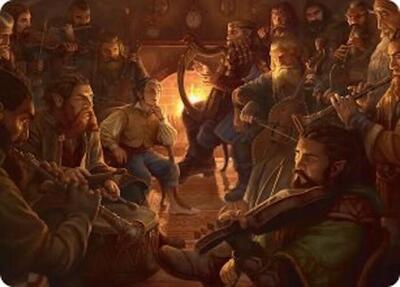 An Unexpected Party Art Card card from Art Series: The Hobbit