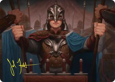 Bard's Attendant Art Card (Gold-Stamped Signature) card from Art Series: The Hobbit