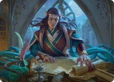 Elrond, Moon-Reader Art Card card from Art Series: The Hobbit