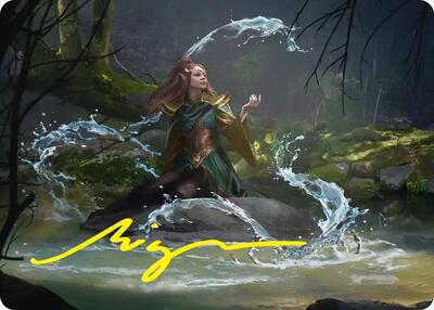 Mirkwood Meditator Art Card (Gold-Stamped Signature) card from Art Series: The Hobbit