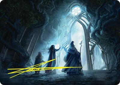 Uncover the Moon-Letters Art Card (Gold-Stamped Signature) card from Art Series: The Hobbit