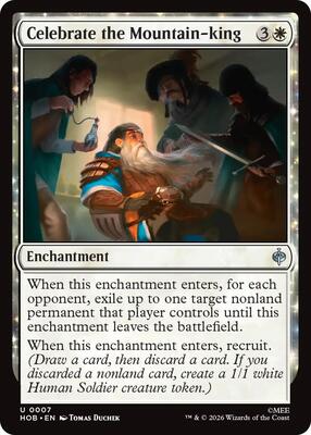 Celebrate the Mountain-king card from The Hobbit