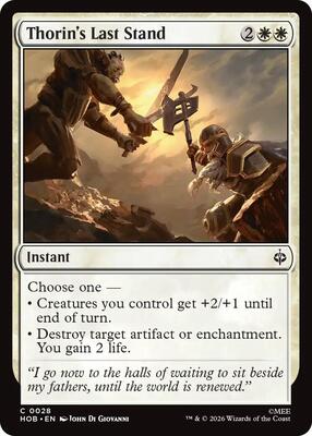 Thorin's Last Stand card from The Hobbit