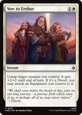Vow to Erebor card from The Hobbit