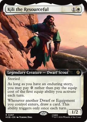 Kili the Resourceful (Extended Art) card from The Hobbit