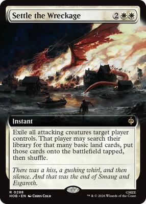 Settle the Wreckage (Extended Art) card from The Hobbit