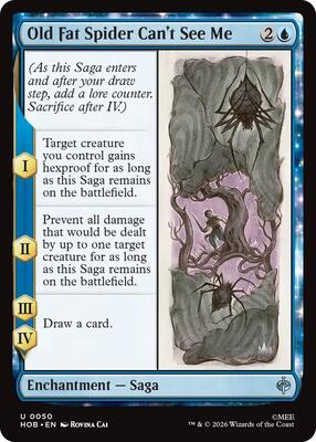 Old Fat Spider Can't See Me card from The Hobbit