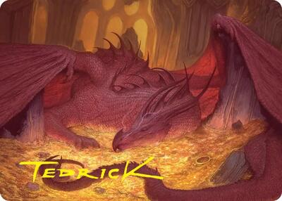 Smaug the Magnificent Art Card (Gold-Stamped Signature) card from Art Series: The Hobbit