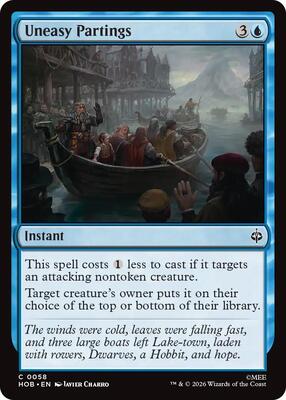 Uneasy Partings card from The Hobbit