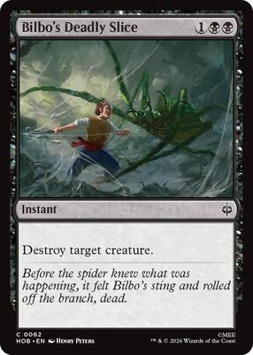 Bilbo's Deadly Slice card from The Hobbit