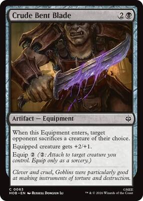 Crude Bent Blade card from The Hobbit